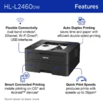 Impresora Brother HL-L2460DW – Láser Monocromática Inalámbrica, Doble Cara Automática - Imagen 3
