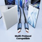 Toocki – Cable USB-C a USB-C de 60W con Transmisión de Datos 1M - Imagen 3