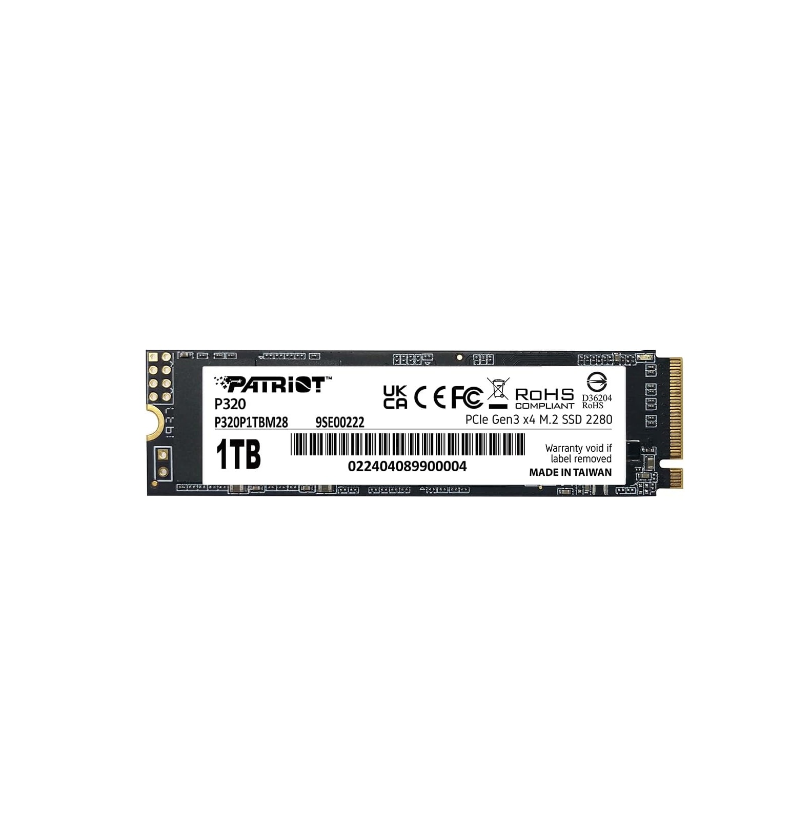 51VuLOZdMnL._AC_SL1200_ Patriot Memory P320 – SSD Interno 1TB NVMe PCIe Gen3x4 M.2 2280, hasta 3000MB/s - Imagen 1