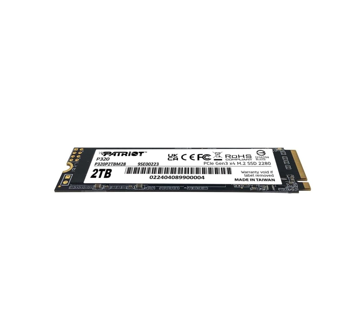 Patriot Memory P320 – SSD Interno 2TB NVMe PCIe Gen3x4 M.2 2280, hasta 3000MB/s - Imagen 2
