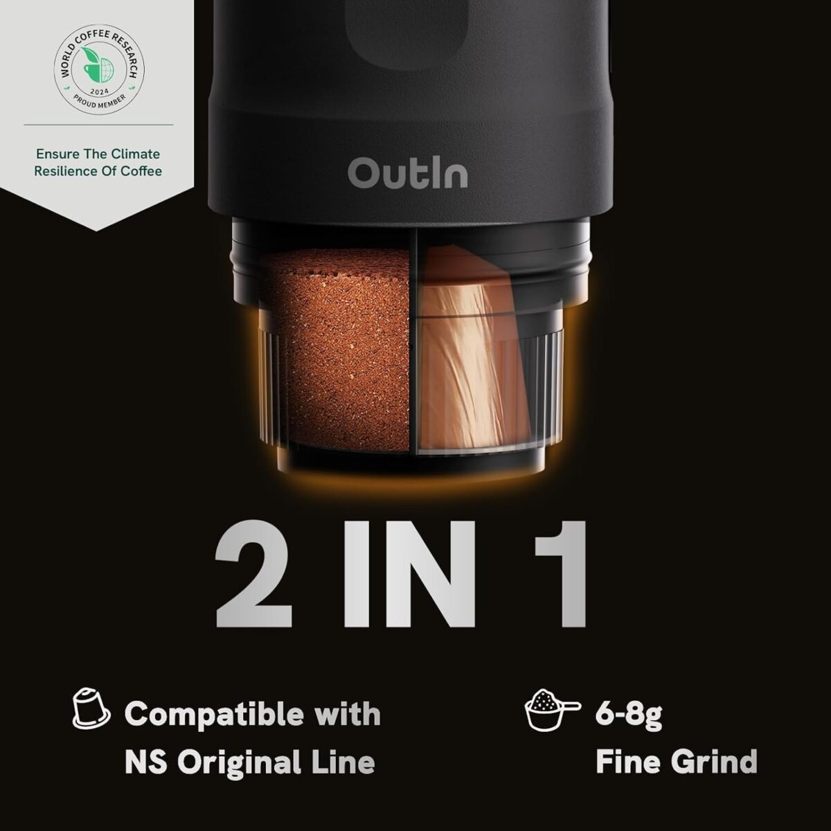 OutIn Nano – Cafetera Espresso Portátil Eléctrica | USB-C - Imagen 2