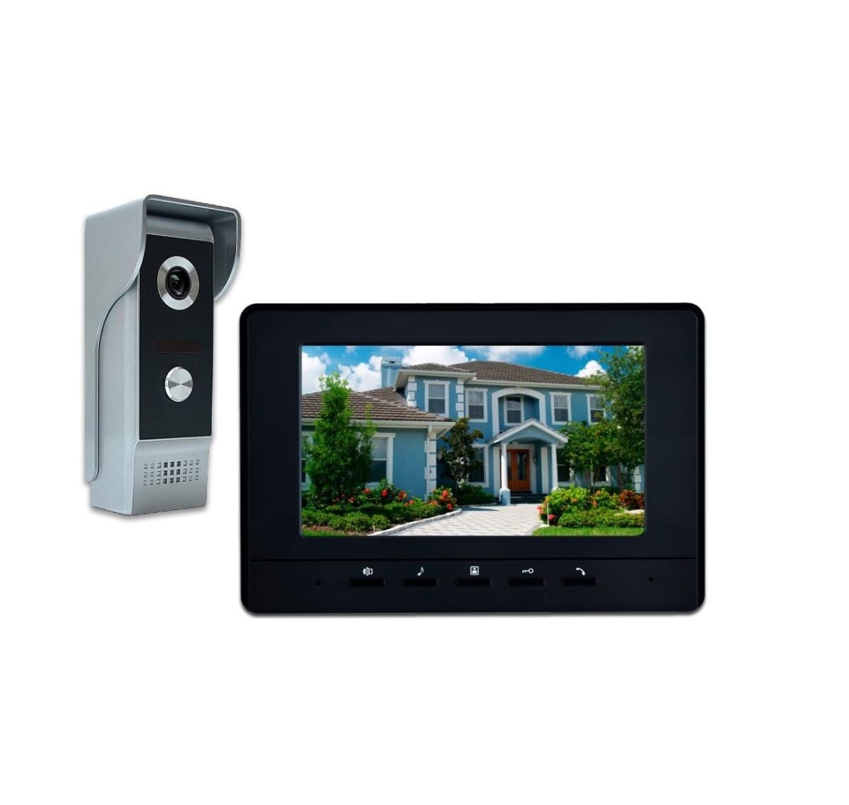 Sistema de Videoportero con Monitor LCD 7” y Cámara Exterior HD con Visión Nocturna - Imagen 1