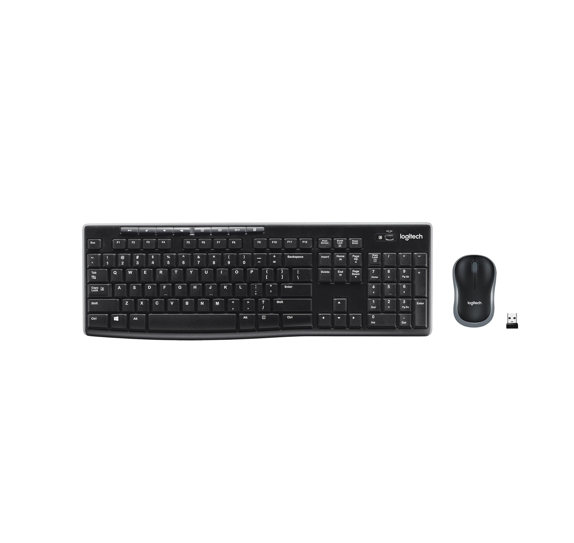 61+aByx2jML._AC_SL1500_ Combo Inalámbrico Logitech MK270 – Teclado y Mouse 2.4GHz, 8 Teclas Multimedia - Imagen 1