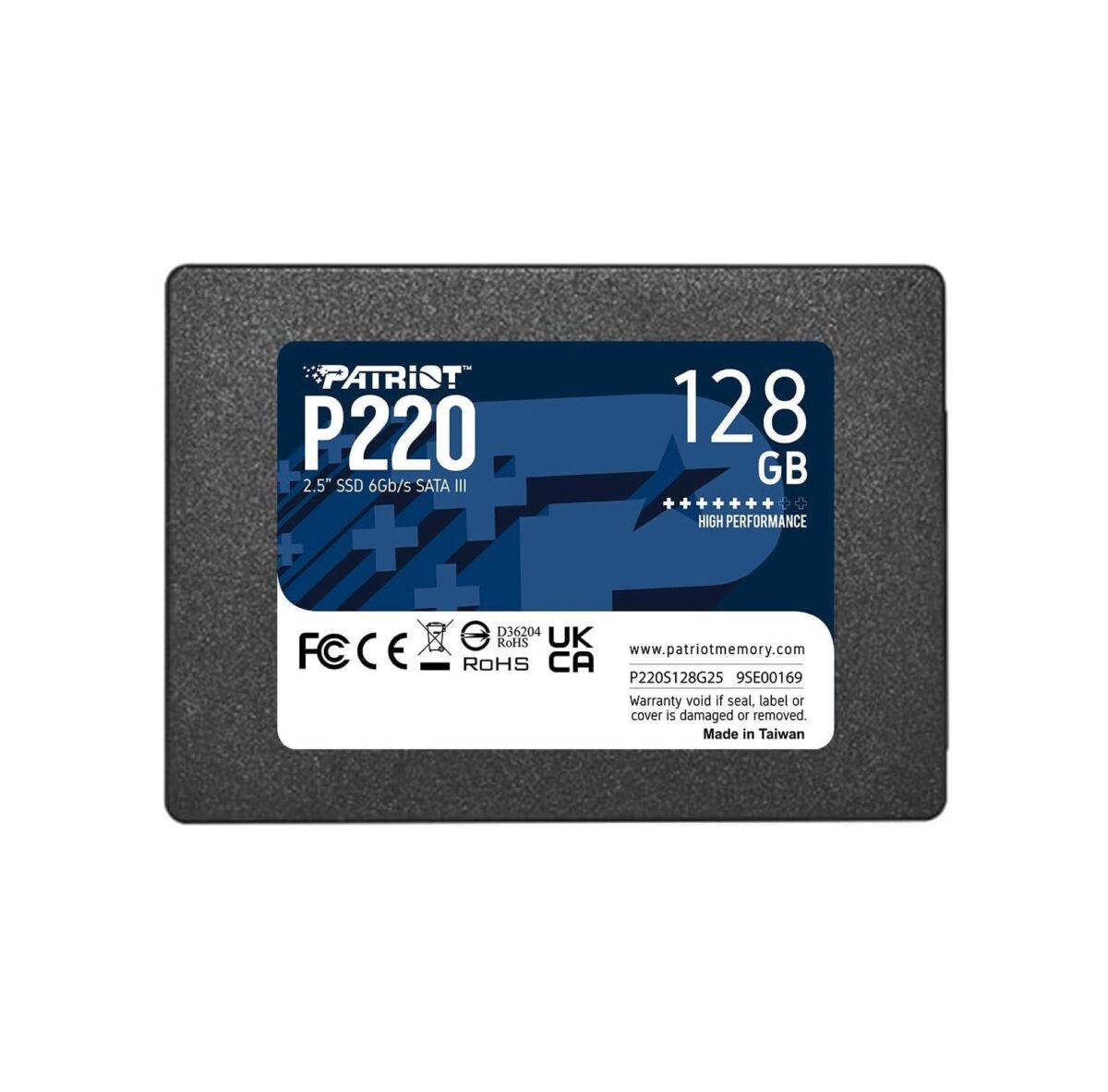 Patriot Memory P220 – SSD Interno 128GB 2.5" SATA III 6Gb/s – Hasta 550MB/s - Imagen 1