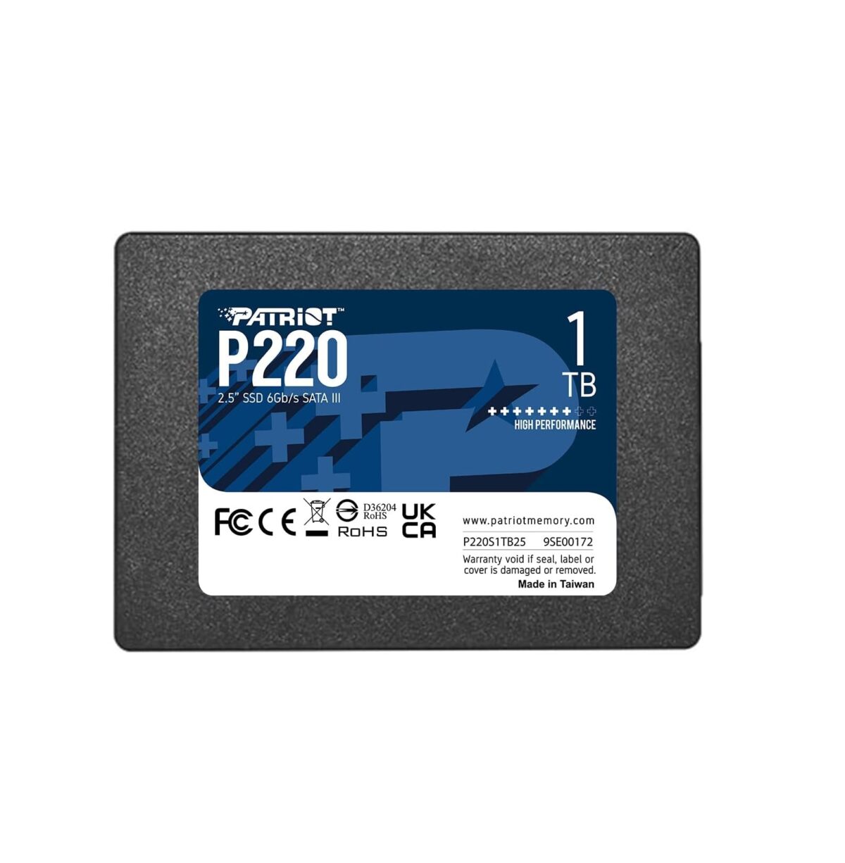 Patriot Memory P220 – SSD Interno 1TB 2.5" SATA III 6Gb/s – Hasta 550MB/s - Imagen 1