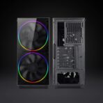 GameMax Black Hole – Case ATX Mid-Tower Gaming, Panel de Vidrio Templado, 2 Ventiladores ARGB - Imagen 3