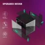 RUIX OV502 M-ATX – Carcasa Mini Torre con 3 Ventiladores Prism ARGB, Vidrio Templado 180°, USB 3.0, Compacta para Gaming - Imagen 4