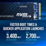 PNY CS2230 SSD Interno 1TB NVMe M.2 PCIe Gen3 x4 – Hasta 3300MB/s - Imagen 5