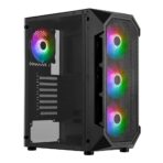 Gamdias GC1 – Chasis ATX Mid-Tower con Vidrio Templado y 4 Ventiladores RGB de 120mm