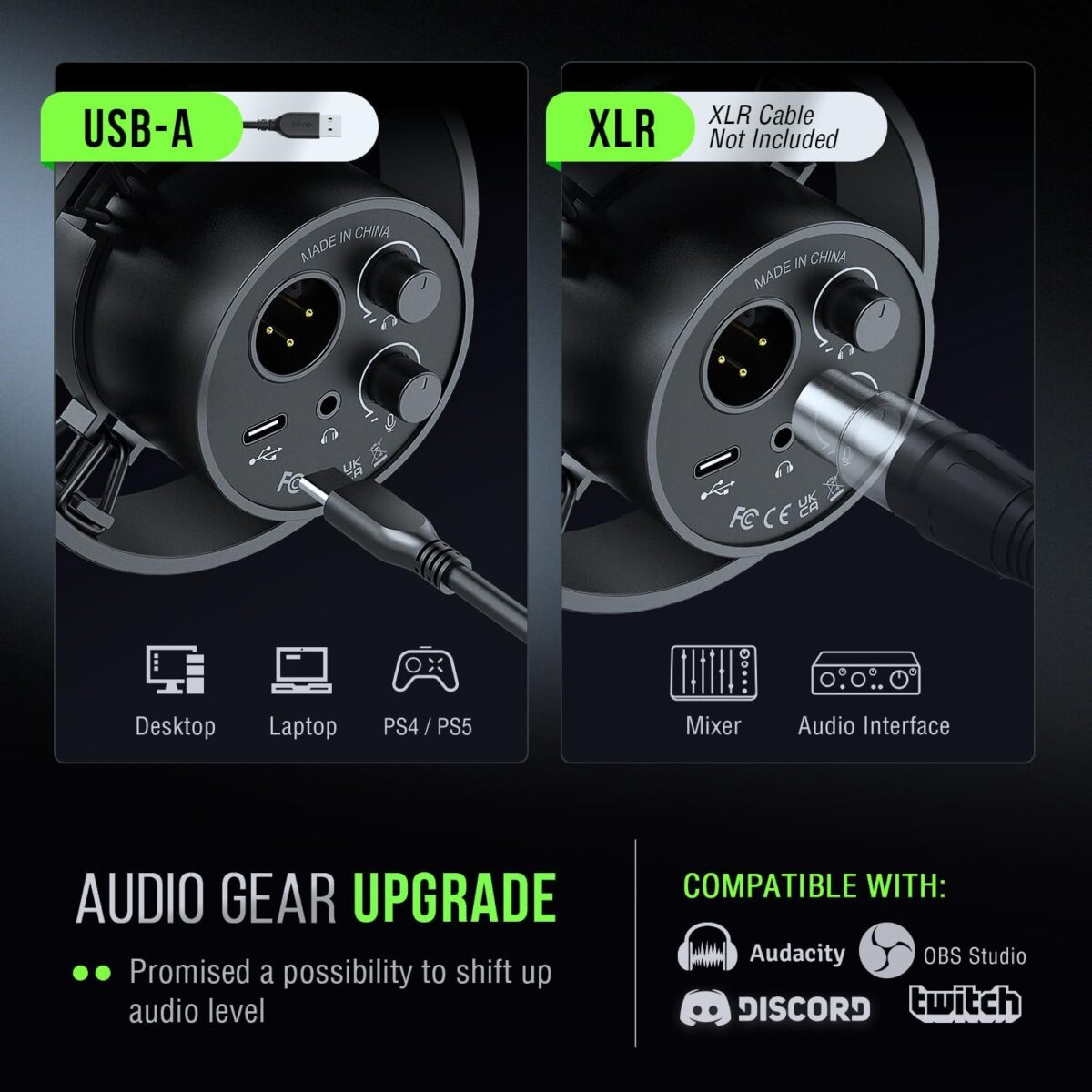 Micrófono FIFINE K688 – Dinámico USB/XLR con Brazo Metálico - Imagen 5