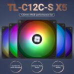 Thermalright TL-C12CW-S – Pack de 5 Ventiladores ARGB PWM 120mm Silenciosos para PC y CPU - Imagen 5