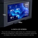 Chasis Lian Li LANCOOL 207 – Torre Media ATX/M-ATX, Pantalla LCD, 4 Ventiladores PWM, Panel de Malla - Imagen 4
