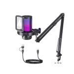 Micrófono MAONO DGM20S – USB Gaming con Cancelación de Ruido, RGB, Brazo Ajustable