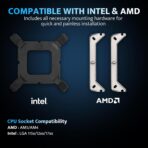 Enfriador CPU darkFlash Z4Pro Mist – 120mm, TDP 200W, 4 Heatpipes, ARGB, Compatible Intel/AMD - Imagen 5
