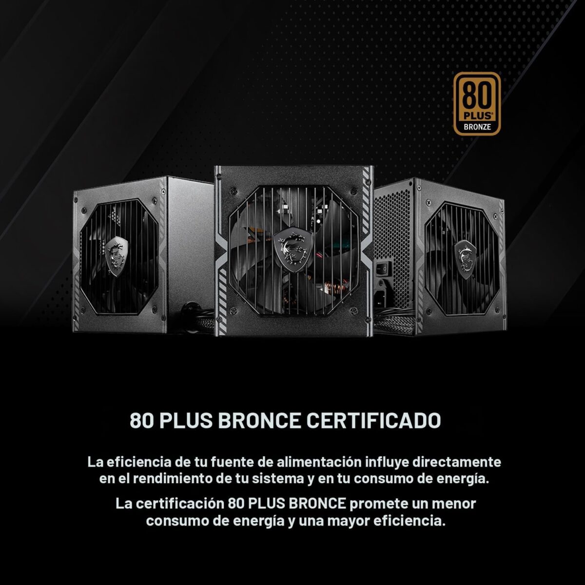 MSI MAG A650BN – Fuente de Alimentación ATX 650W 80+ Bronze - Imagen 2