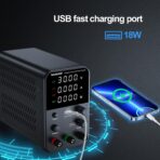 NANKADF – Fuente de Alimentación de CC Variable 30V 10A | Banco de Trabajo con Pantalla LED, Protección OCP y Puerto USB - Imagen 4