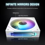 Ventiladores ARKROCK F120 (3 en 1) – 120mm, ARGB, PWM, Espejo Infinito - Imagen 4