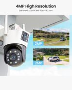 ZOSI C298 – Cámara de Seguridad WiFi 4MP Dual-Lens | Visión 360° PT | Detección Inteligente - Imagen 4