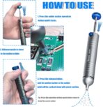 Kaisi – Bomba de Desoldadura Manual | Succión al Vacío Potente | Punta Antibloqueo + Tubo de Silicona Resistente al Calor - Imagen 2