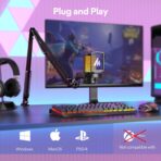 Micrófono MAONO DGM20S – USB Gaming con Cancelación de Ruido, RGB, Brazo Ajustable - Imagen 3