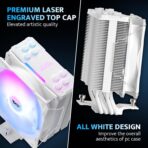 Enfriador CPU darkFlash Z4Pro Mist – 120mm, TDP 200W, 4 Heatpipes, ARGB, Compatible Intel/AMD - Imagen 3