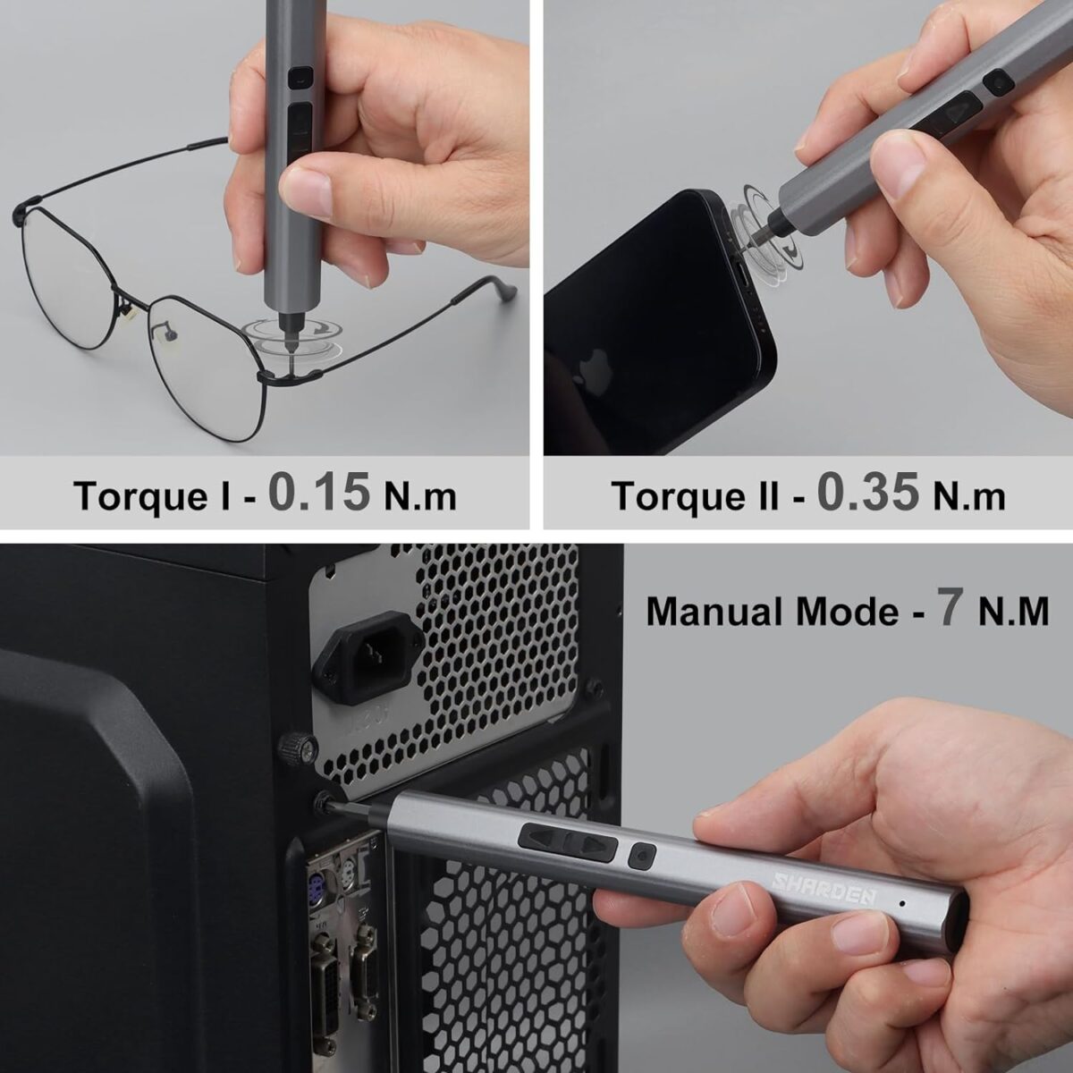 SHARDEN Mini Destornillador Eléctrico 29 en 1 – Kit de Precisión con 24 Puntas Magnéticas - Imagen 3