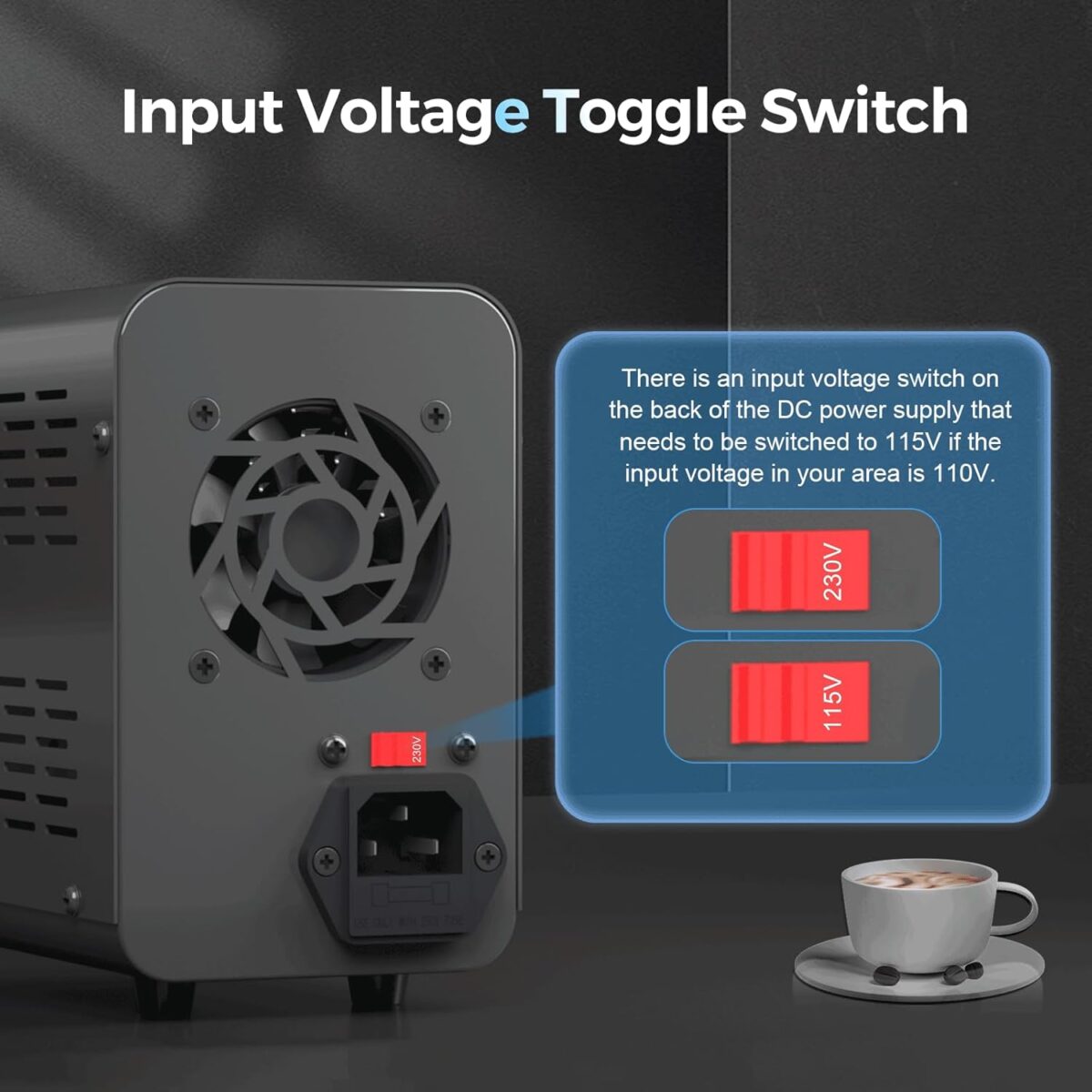 HANGELL – Fuente de Alimentación de CC Variable 30V 10A | Banco de Laboratorio con Ajuste Grueso/Fino, Protección OCP y Pantalla LED - Imagen 7