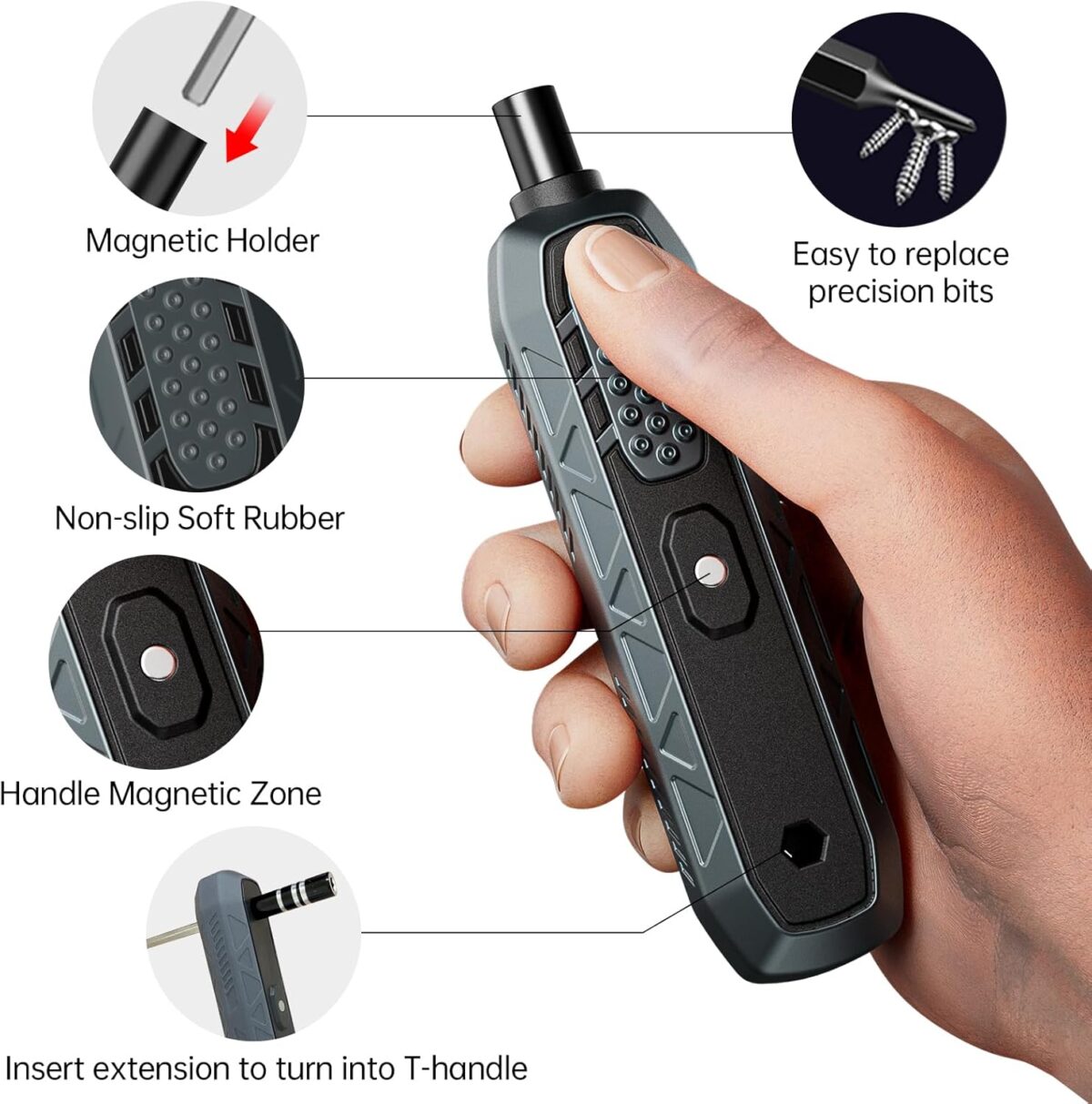 Juego de Destornilladores de Precisión JAKEMY 180 en 1 – Kit Magnético Profesional para Reparación de Electrónica - Imagen 2