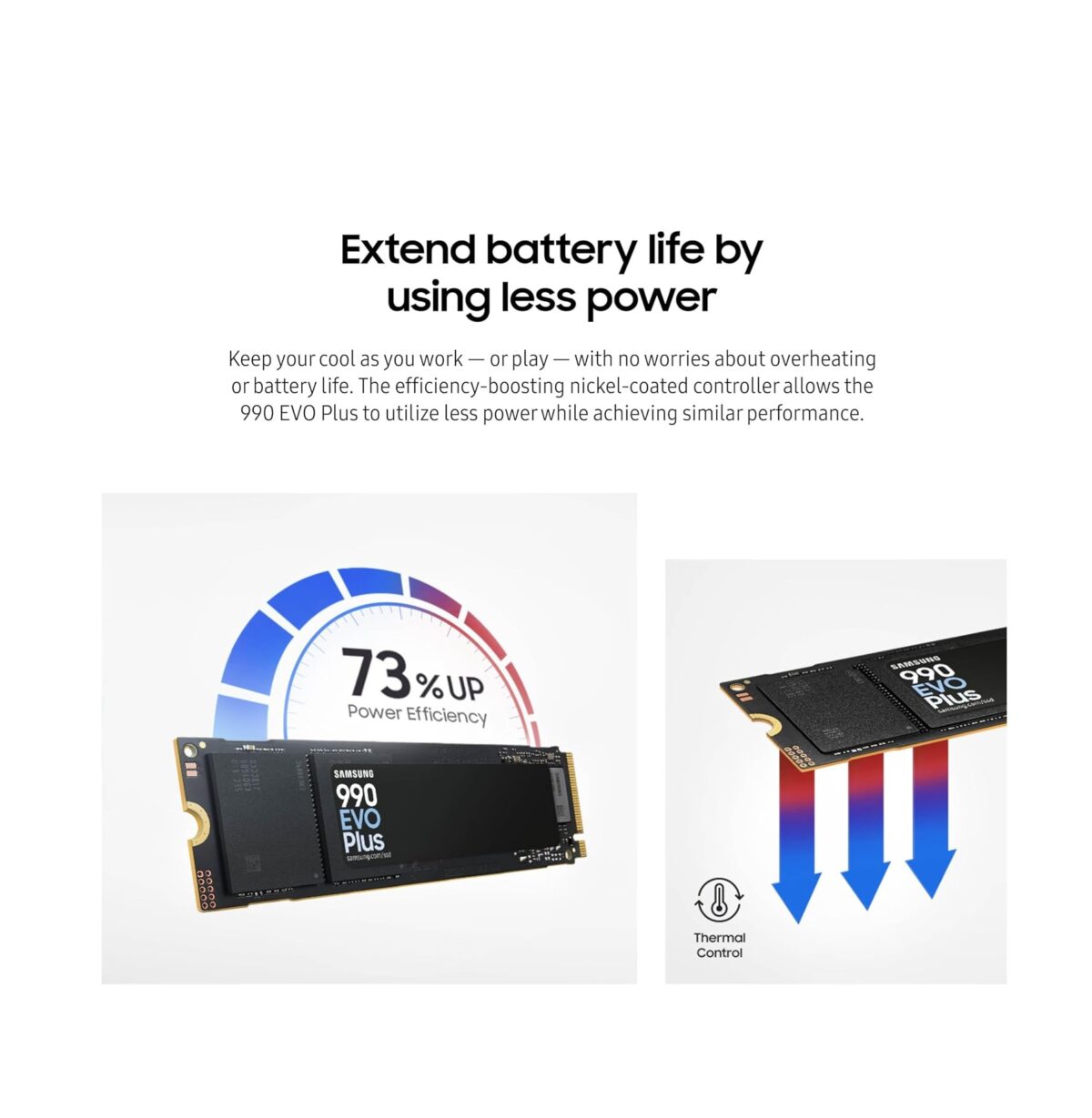 Samsung 990 EVO Plus 1TB – SSD NVMe M.2 PCIe 4.0/5.0, hasta 7250 MB/s, Intelligent TurboWrite 2.0 - Imagen 4