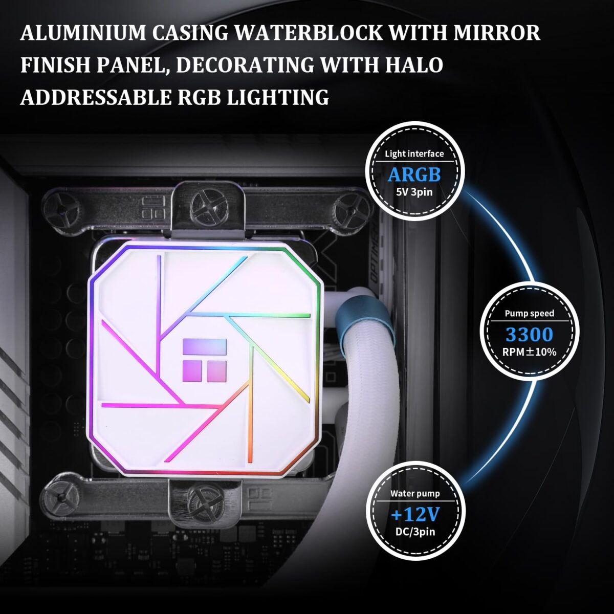 Thermalright Aqua Elite 240 – Enfriador Líquido AIO de CPU con Ventiladores ARGB 120mm y Bomba PWM - Imagen 3