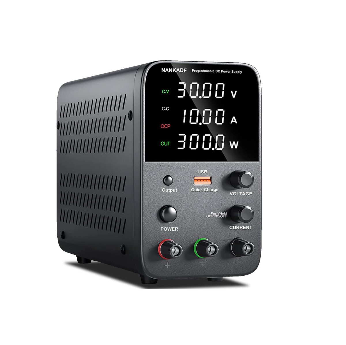 NANKADF – Fuente de Alimentación de CC Variable 30V 10A | Banco de Trabajo con Pantalla LED, Protección OCP y Puerto USB - Imagen 1