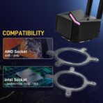 Enfriador Líquido DARKROCK D360 – AIO 360mm, Base de Cobre, ARGB, Compatible Intel/AMD - Imagen 6