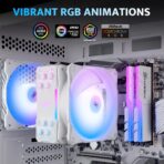 Enfriador CPU darkFlash Z4Pro Mist – 120mm, TDP 200W, 4 Heatpipes, ARGB, Compatible Intel/AMD - Imagen 4
