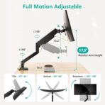Soporte de Monitor con Brazo de Resorte de Gas para Pantallas 17-34 - Imagen 4