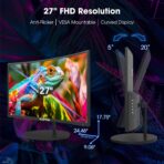 Monitor Curvo Gaming Sceptre 27" – FHD 1080p, 100Hz, HDMI X2, Altavoces Integrados - Imagen 3