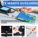 Kit de Estación de Soldadura Digital 60W con Pantalla, 6 Puntas, 2 Manos de Ayuda y Accesorios - Imagen 4