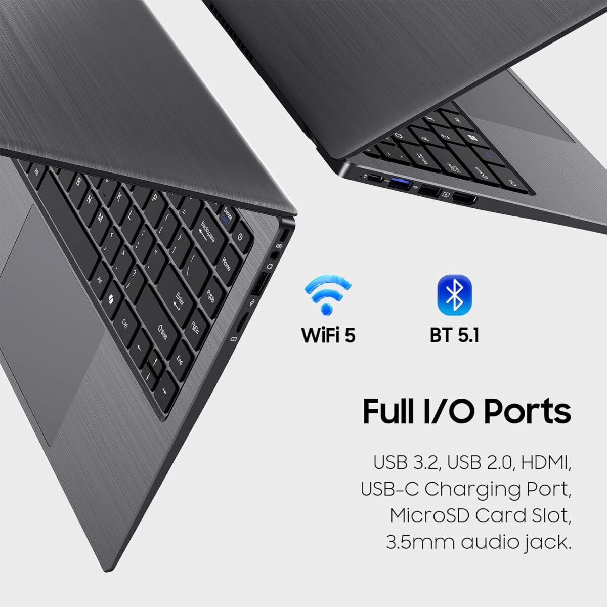 Laptop INHONLAP BTC511 – 14" HD, Intel N5095, 8GB RAM, 128GB SSD (1TB Expandible), Windows 11 Pro - Imagen 3