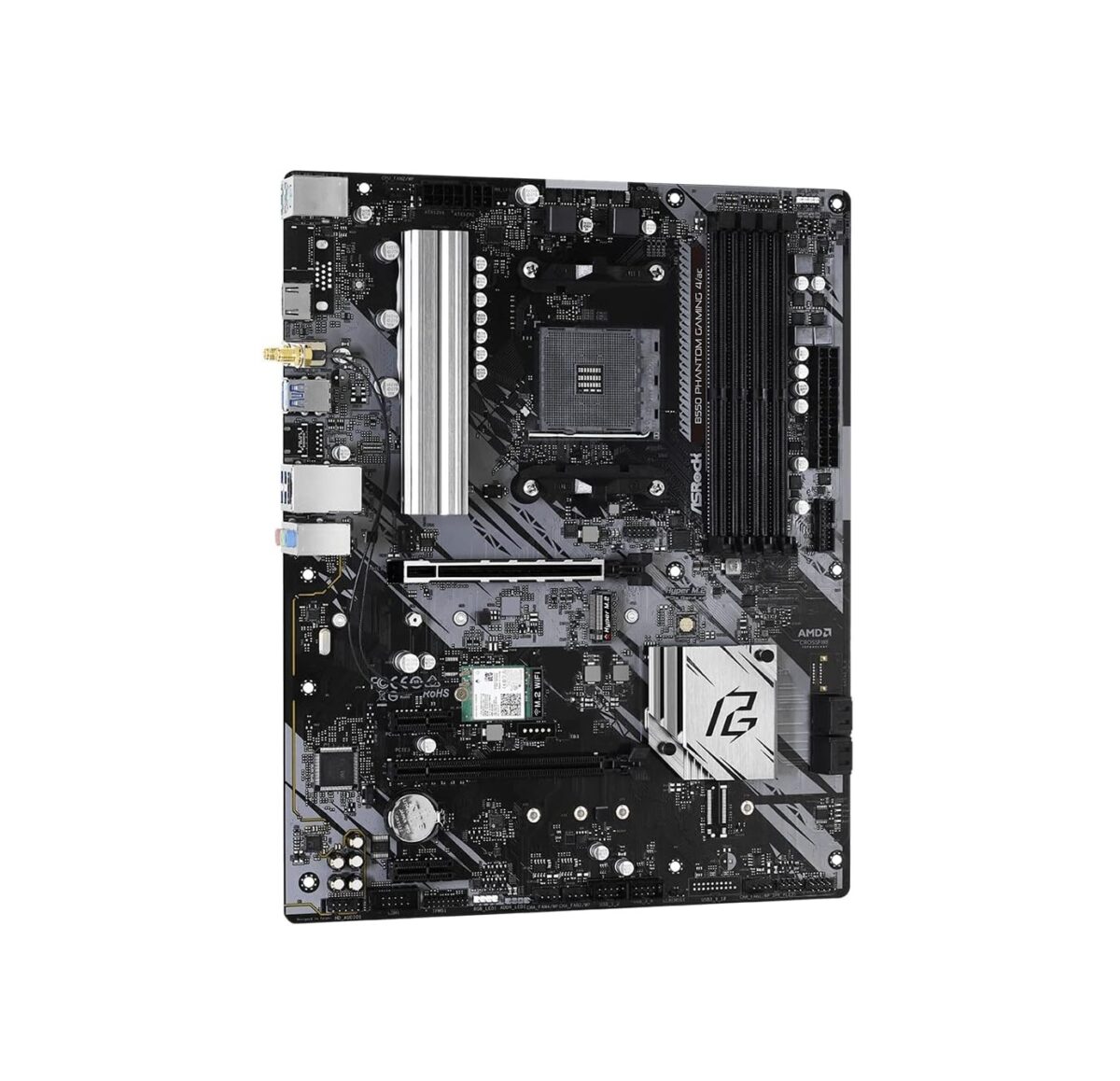 Motherboard ASRock B550 Phantom Gaming 4 AC – Soporte Ryzen AM4, DDR4, PCIe 4.0 - Imagen 3