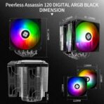 Thermalright Peerless Assassin 120 Digital ARGB – Enfriador de CPU Torre Dual con 2 Ventiladores PWM 120mm - Imagen 4