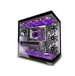 Chasis KEDIERS K4 – ATX Torre Media, Vidrio Templado Doble, 4 Ventiladores Preinstalados, USB-C