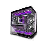 Chasis KEDIERS K4 – ATX Torre Media, Vidrio Templado Doble, 4 Ventiladores Preinstalados, USB-C