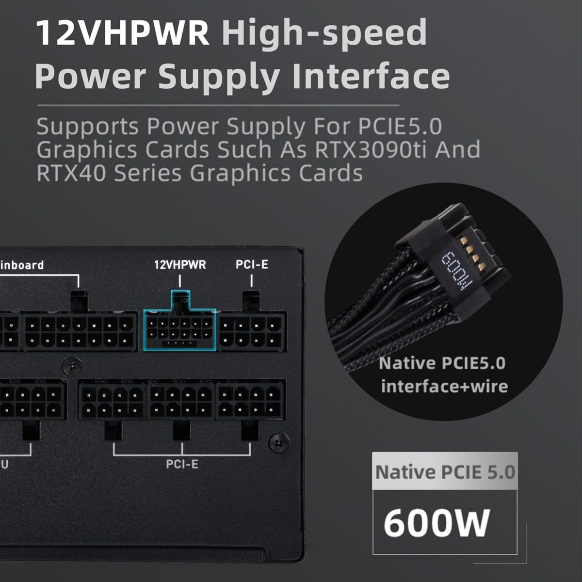SAMA XP1200W – Fuente de Alimentación Gaming ATX 3.0 - Certificación 80+ Platinum - Imagen 2