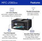 Brother Work Smart MFCJ1360DW – Impresora Multifuncional Inalámbrica de Inyección de Tinta con Dúplex Automático - Imagen 4
