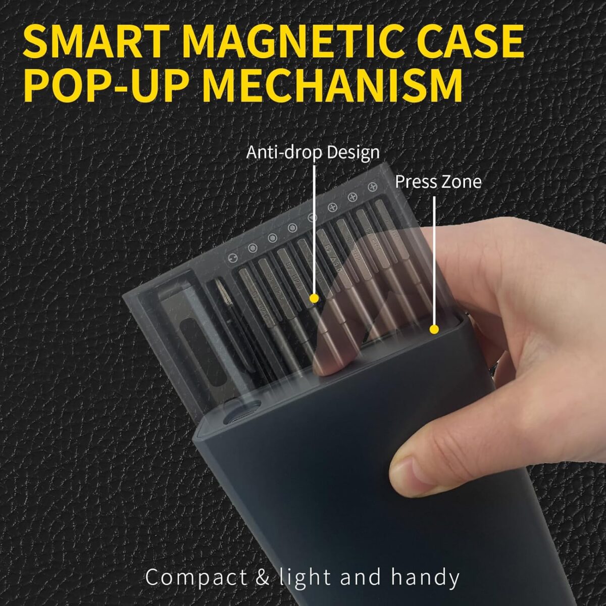Juego de Mini Destornilladores Eléctricos Respless – 3.7V Recargable, 64 Puntas Magnéticas, LED y Estuche - Imagen 2