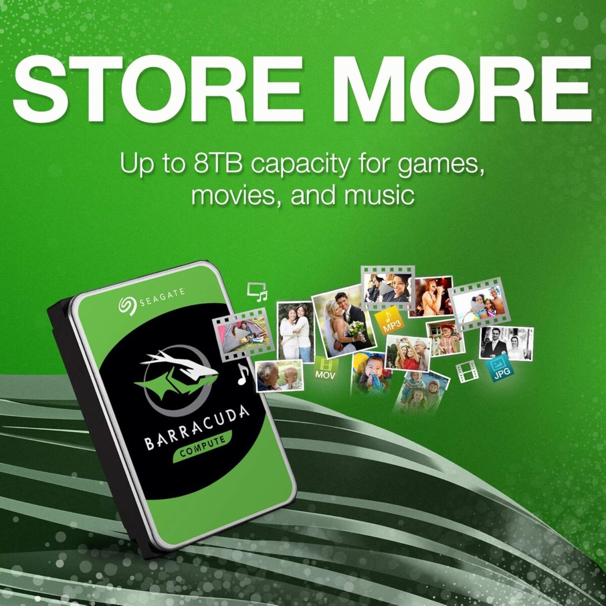 Seagate BarraCuda Disco Duro Interno 8TB 3.5" – SATA 6Gb/s, 5400 RPM, 256MB Caché - Imagen 3