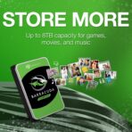 Seagate BarraCuda Disco Duro Interno 8TB 3.5" – SATA 6Gb/s, 5400 RPM, 256MB Caché - Imagen 3