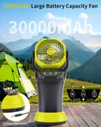 Ventilador de niebla portátil de 30000mAh con tanque de agua de 2L - Imagen 3