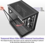 Chasis KEDIERS K4 – ATX Torre Media, Vidrio Templado Doble, 4 Ventiladores Preinstalados, USB-C - Imagen 3