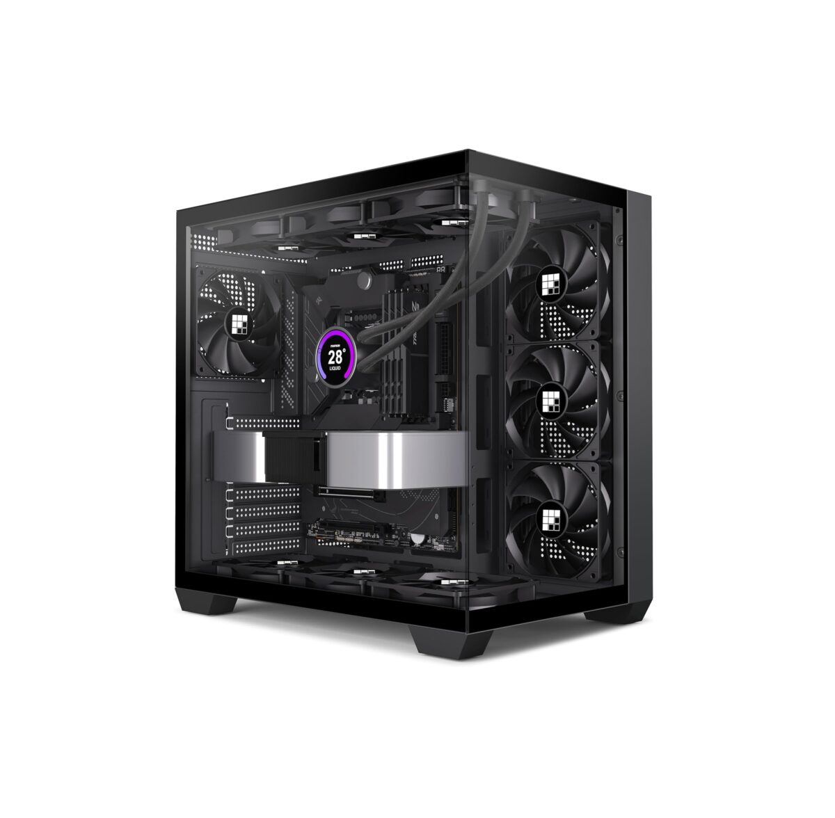 FOIFKIN F300 (2025) – Case ATX Mid-Tower Gaming, Vidrio Panorámico 270°, 4 Ventiladores - Imagen 1