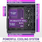 FOIFKIN F300 (2025) – Case ATX Mid-Tower Gaming, Vidrio Panorámico 270°, 4 Ventiladores - Imagen 4